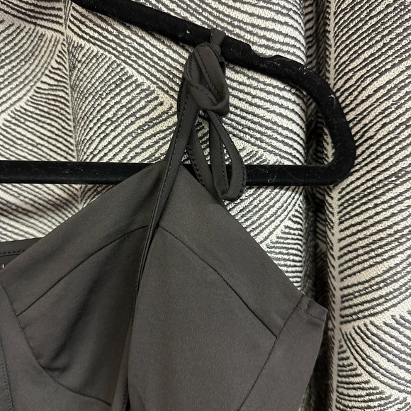 Thigh High Slit Tie Shoulder Ruched Draped Bustier Corsetstyle Vegas Dress <270> - Picture 8 of 10